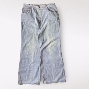WPL 6749 Vintage 70s High Waist Wide Leg Bell‎ Bottom Jeans Size 36